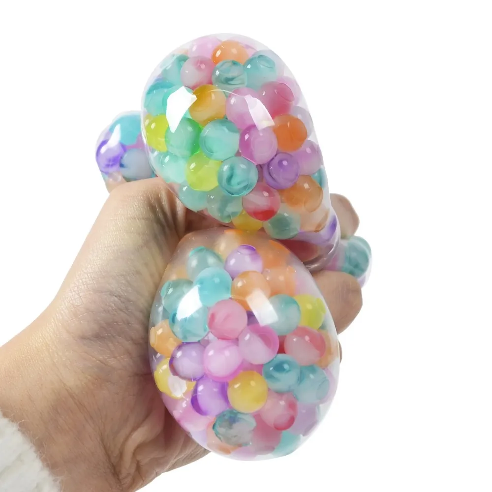 The Rainbow Bead che riduce la pressione della palla Squishy Fidget Toys divertente antistress riduce la pressione Prop per bambini e adulti