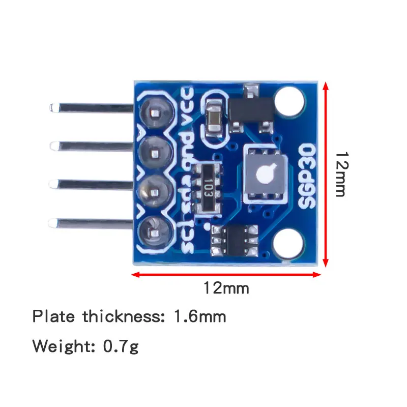 Indoor air measurement of SGP30 multi pixel gas sensor TVOC/eCO2 Formaldehyde carbon dioxide measurement module