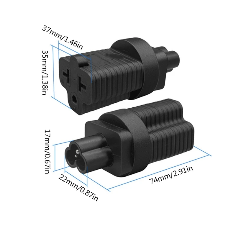 IEC320 C6 to Nema 5/6-15/20R USA UPSExtension Power PlugAdapter,IEC320 C6 MalePlug to Nema 5/6-15/20R US 3 Pin K1KF