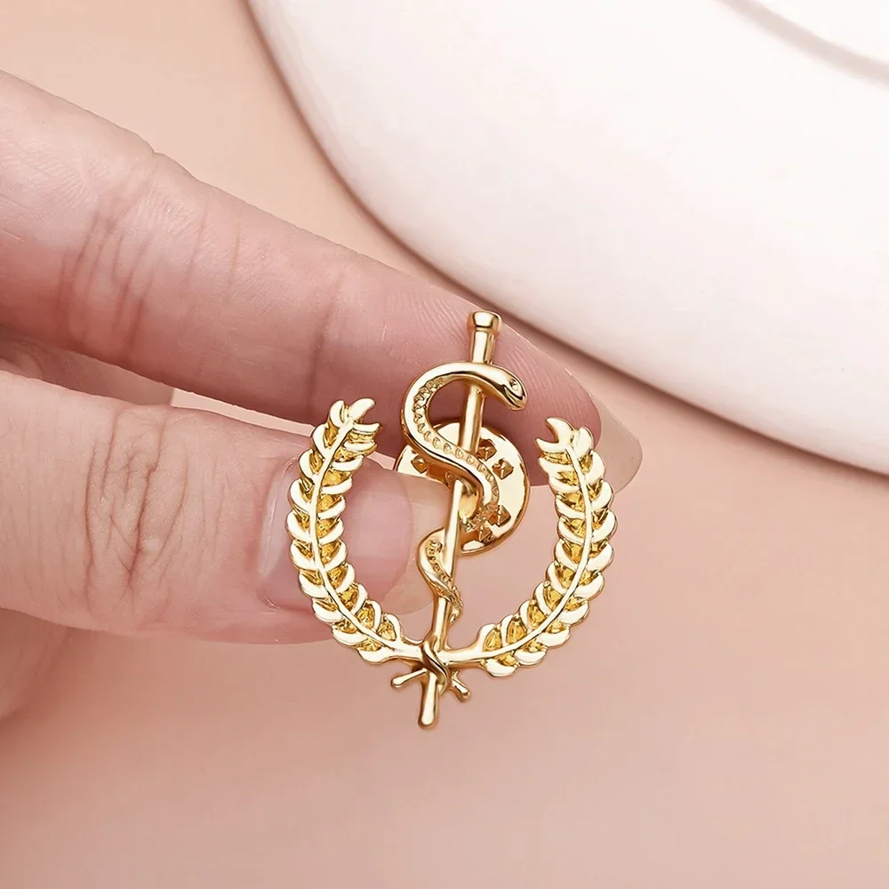 DCARZZ Medical Caduceus Brooch Pins Set  Doctor Nurse Lapel Backpack Badges Medicine Psychology Surgery Jewelry Gifts