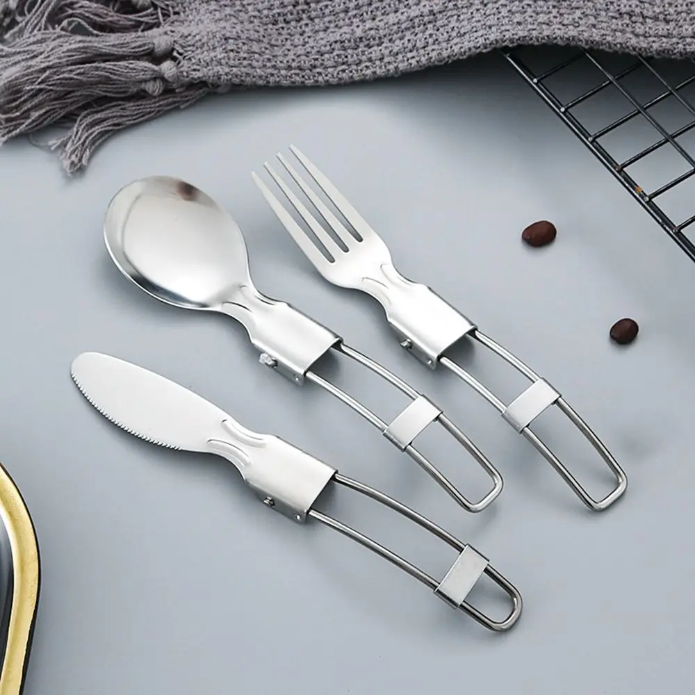 Lunch Lunch Utensils Kitchen Tool Flatware Dining Coffee Spoon Scraper Serving Spoon Tableware Folding Cutlery Set Folding Fork - Aliexpress Deal