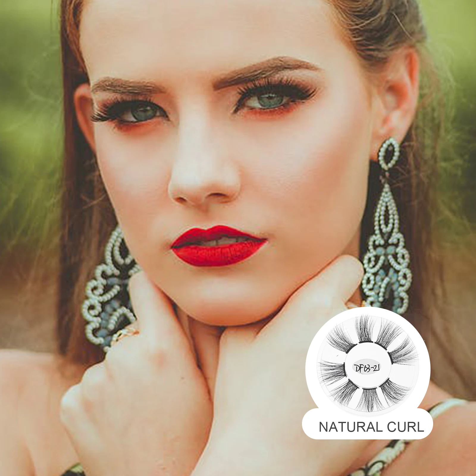 Kreative dichte gefälschte Wimpern, lebendig, realistisch, für Damen, schwarz, Naturfaser, wasserfest, Make-up-Zubehör, Schnitt-Chic