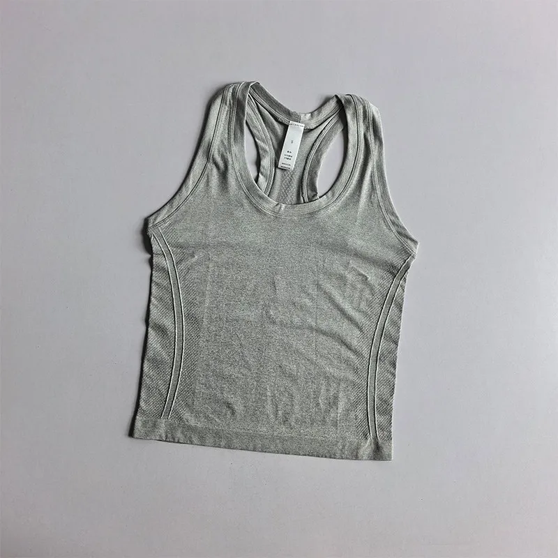 Sportweste Schnelltrocknend Einlagig Yoga-Bekleidung Schlanke Elastische Fitness-Oberbekleidung ohne Brustpolster für Pilates – Detail 9