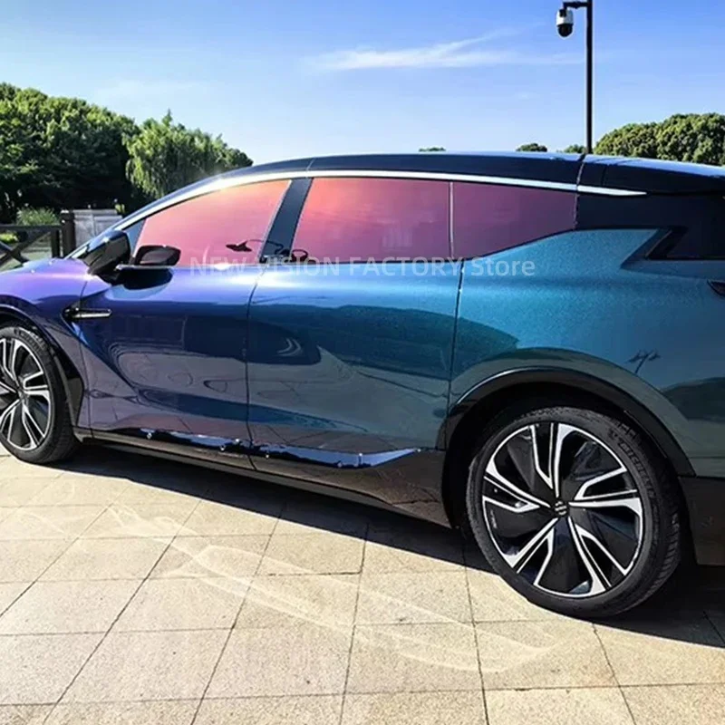 50cmX300cm Chameleon Rose Red 78% High Definition Window Tint Film High Insulation UV Rejection Tint Chameleon Sides Tint Film