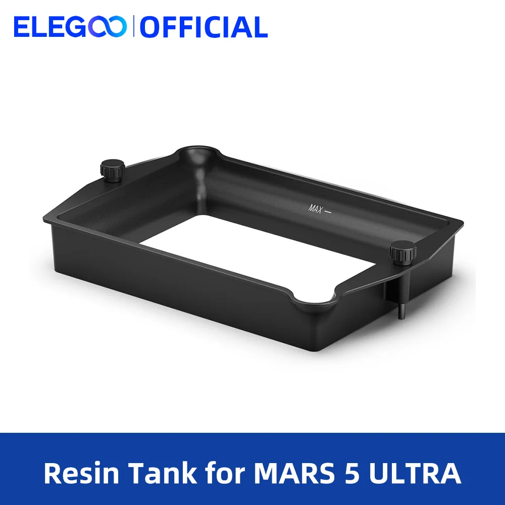 ELEGOO Tanque de resina de metal para MARS 5 ULTRA MSLA LCD Barva de resina de impressora 3D com forro de liberação ACF pré-instalado e chave Allen