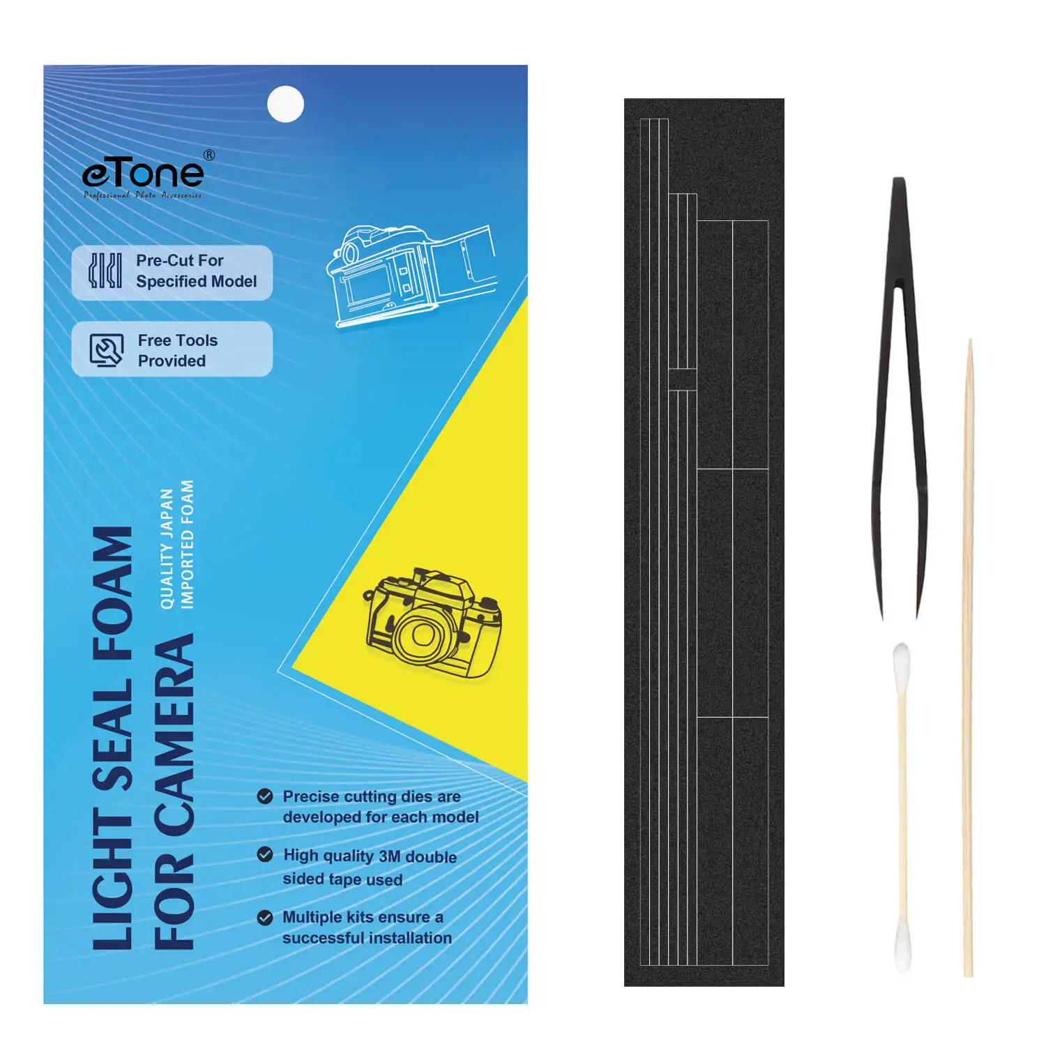 

eTone Self Adhesive Light Proof Seal Foam Sponge Custom Repair Kits for Minolta Hi-Matic 7 7S 7SII