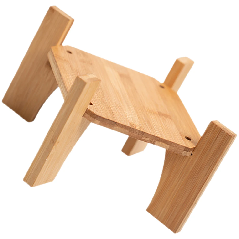 

Wood Dispenser Stand Strong Load-Bearing Bamboo Base for Drinks Vase Plant Holder Stable Teapot Support Indoor Decor