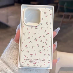 Luxury PU Leather Phone Cases for iPhone 16 Case iPhone 15 14 13 12 11 Pro Max 16 Plus 13 Mini Small Florals Back Cover Fundas