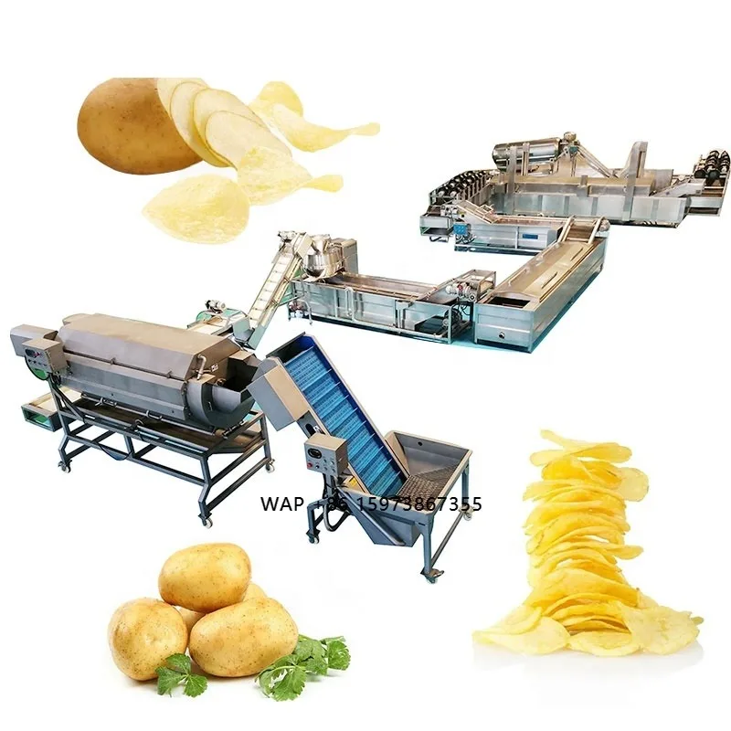 DY Hot Sales Complete Potato Chips Production Line 100/150/200Kg/h Sweet Potato Chips Production Line