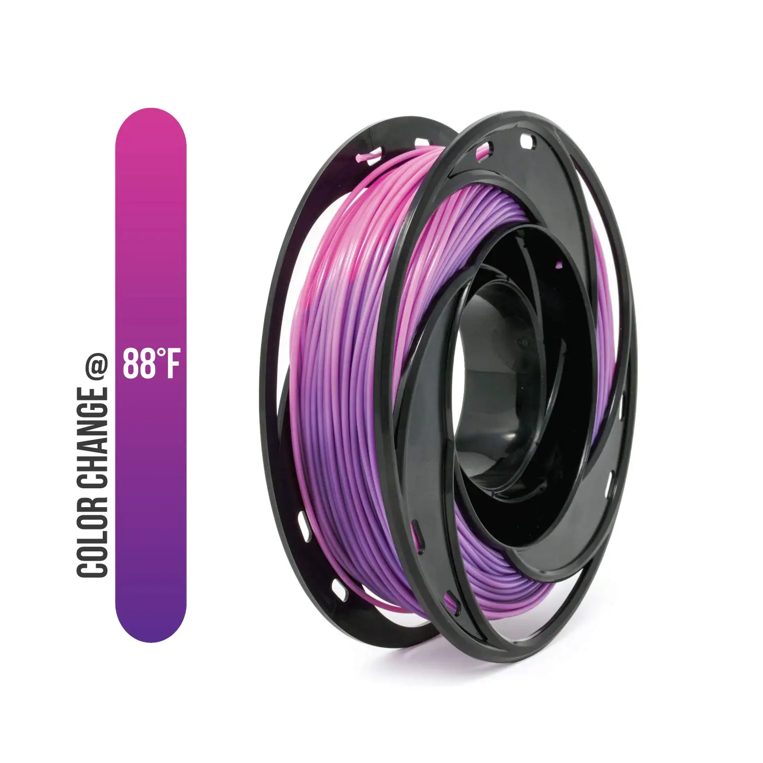 

1.75mm PLA Filament 200g for 3D Printers, Color Change Purple to Pink