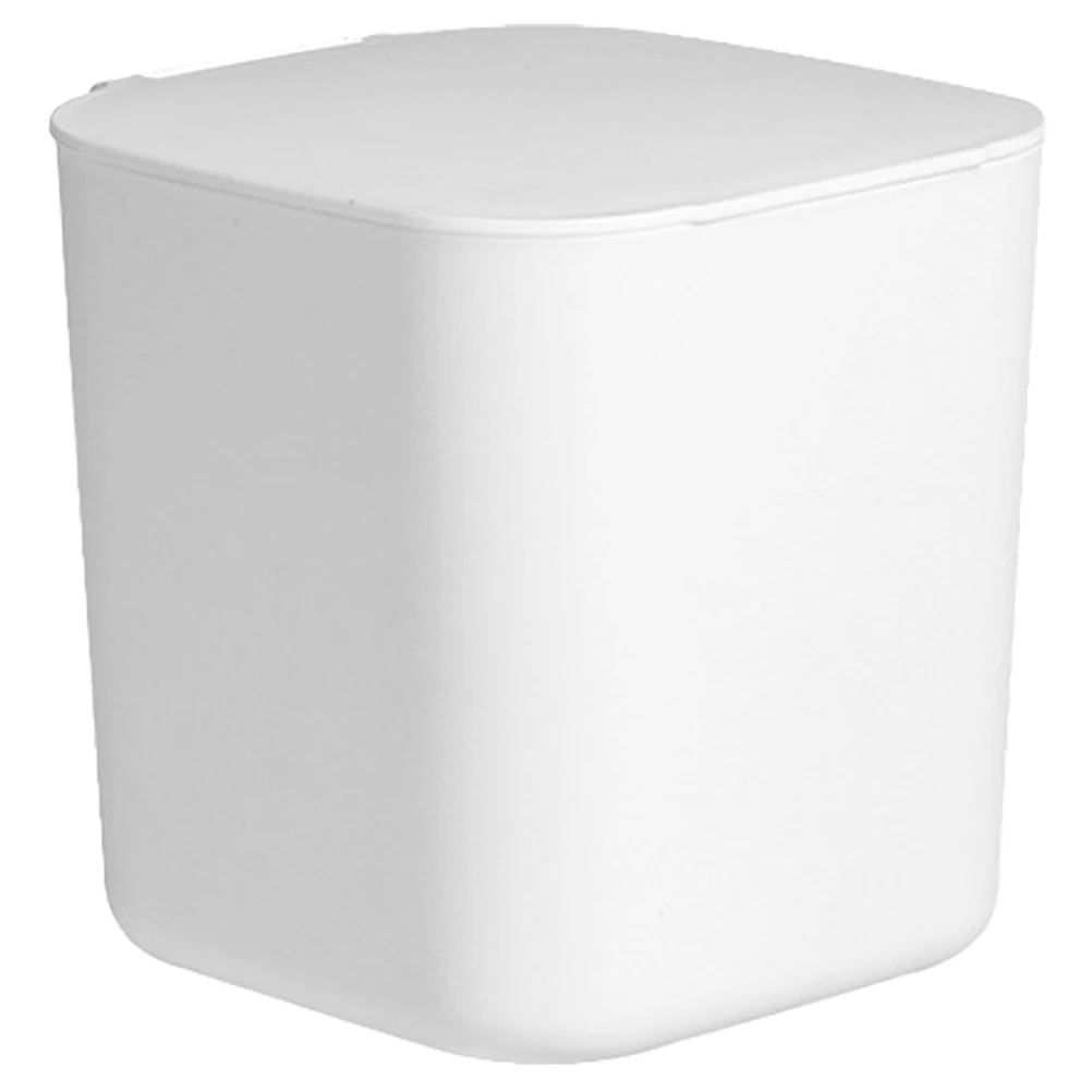 

Trash Can with Lid Cans Desktop Garbage Bin Waste Mini Small Trashcan for Pp Simple Office Rubbish Storage