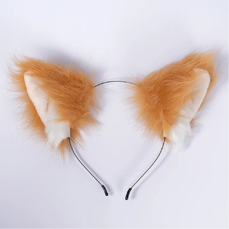 Fashion Women Cat Ears Hair Hoop Girls Hairpin Plush Ears for Head Handmade Cosplay Costume  Hair Accessories Headband