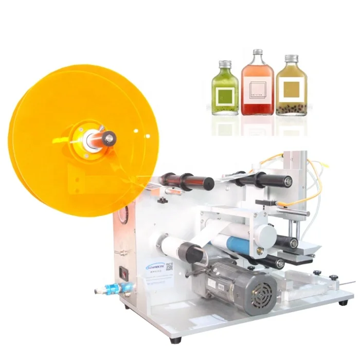 

wholesale easy to operate tabletop square bottle flat labeling machine