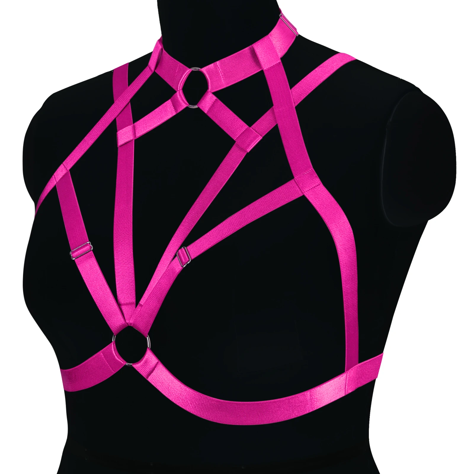 Multicolor Adjustable Size Women Body Cage Top Bra Sexy Lingerie Underwear Bondage Body Cage Goth Elastic Body Harness Belt