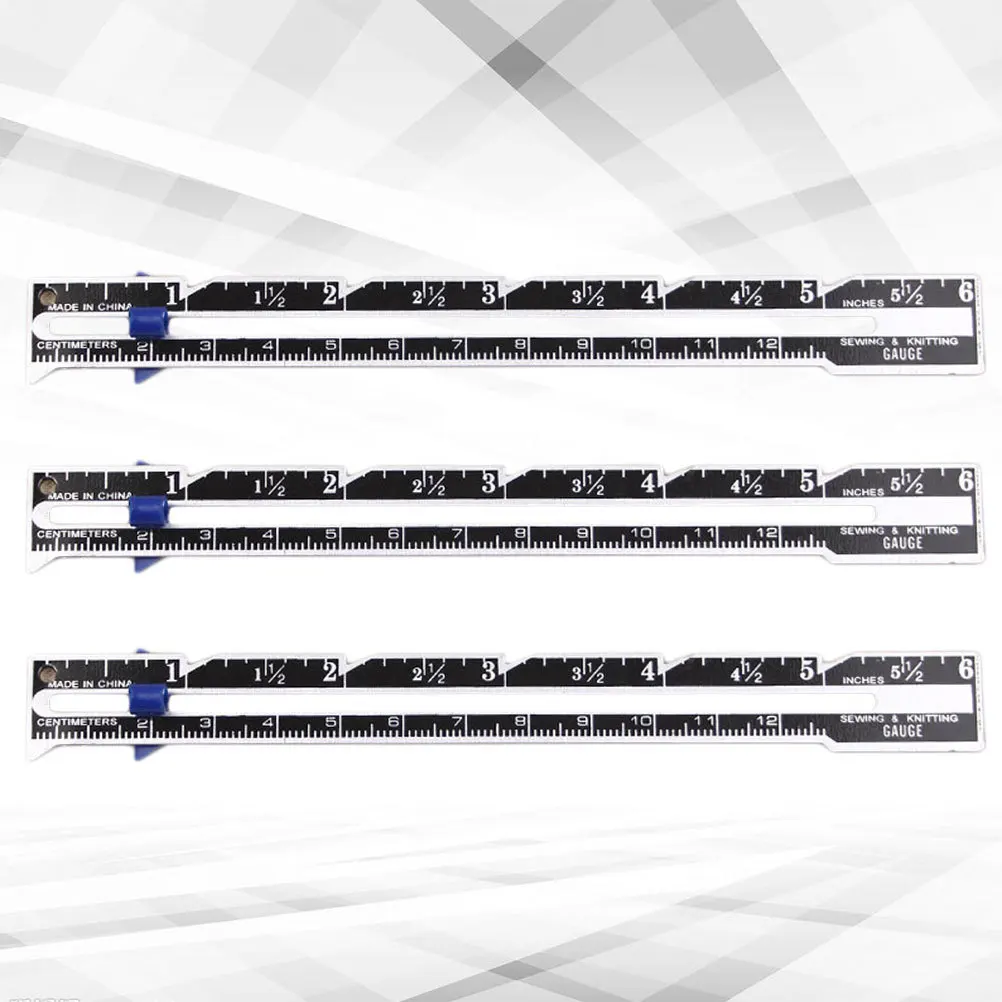 

3pcs Button Positioning Ruler Aluminum Plastic Measuring Tool For Diy Sewing Craft Circle Drawing Notch Scale Cm Inch