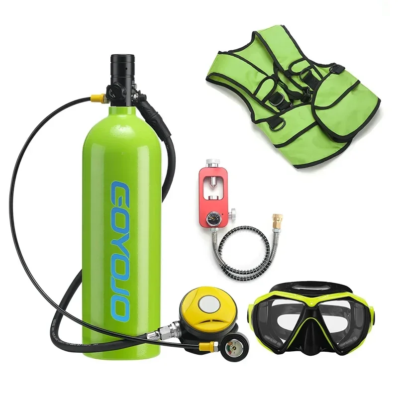 2L Scuba Diving Tank Diving Mask Snorkel Air Snorkeling Equipment Mini Snorkel Scuba Tank Air Cylinder Outdoor Oxygen