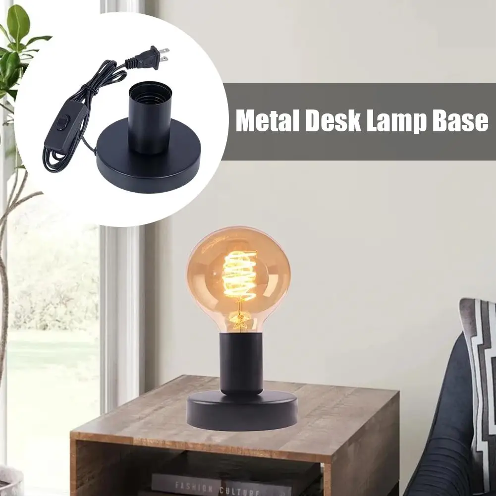 

Desktop Lamp Base E27 Lamp Holder Screw Light Bulb Holder with Cord on Off Switch Plug for Holding Bulb Room Bulb Holder V9K1