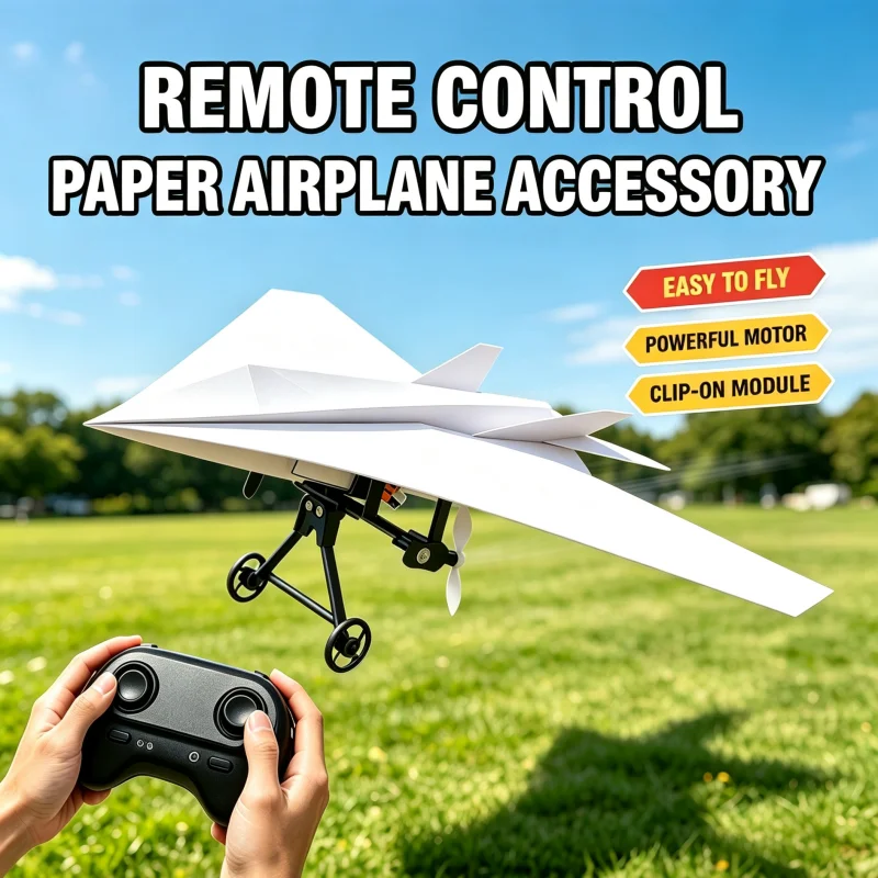 RC Paper Aircraft DIY Assembly 2.4G Remote Control Airplane Electric Foldable Plane Flying Model Outdoor Toy Kids Birthday Gifts