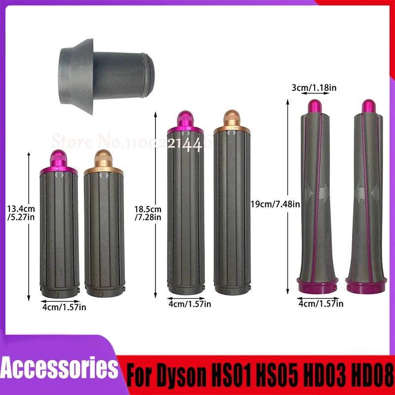 Long Short Curling Barrels Styling Tools Accessories for Dyson Airwrap HS01 HS05 HD03 HD08 Attahcment Hair Curler Adapter Parts