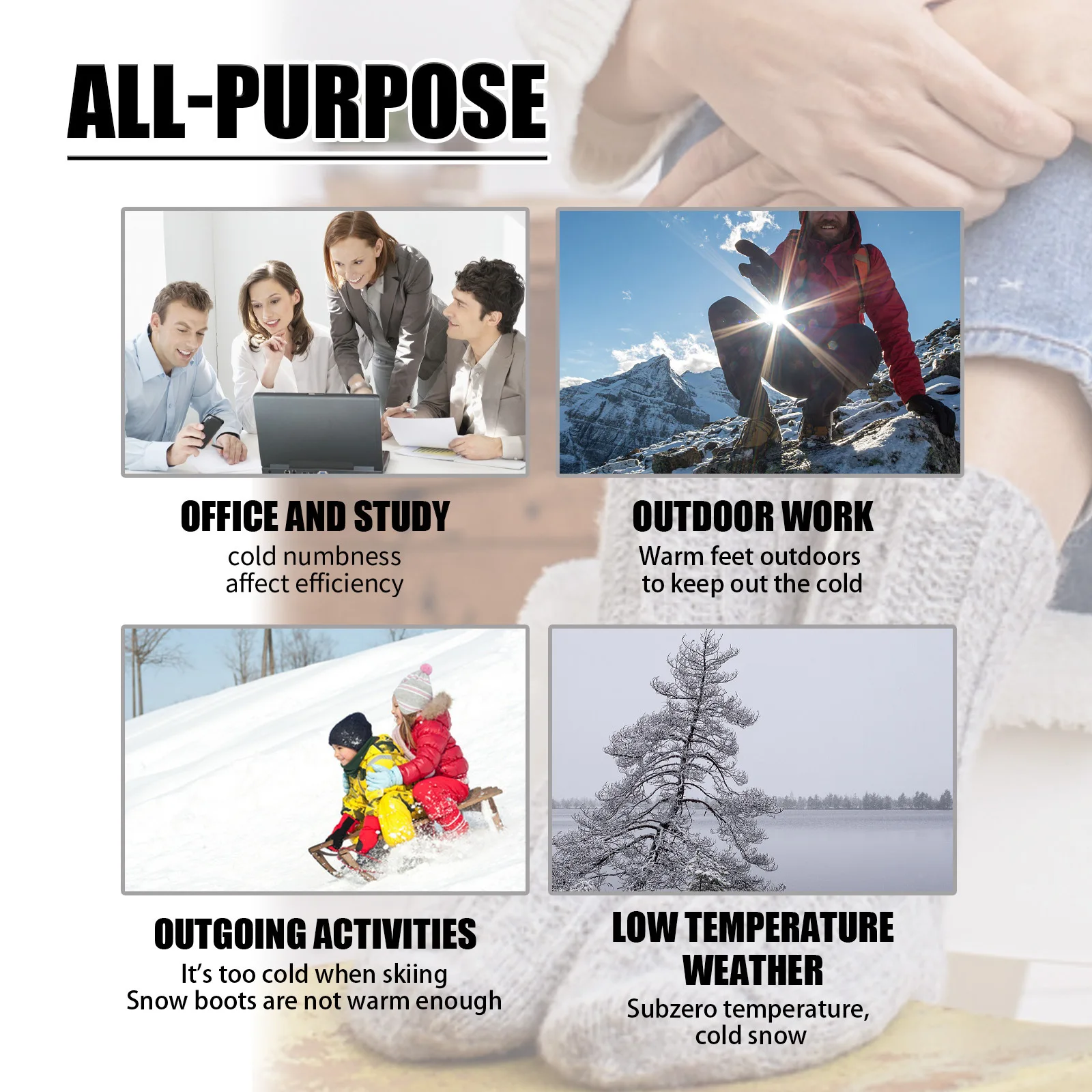 Portable Warm Foot Patch Self-Heating Insole Paste Multipurpose Body Foot Warmer Sticker For Winter