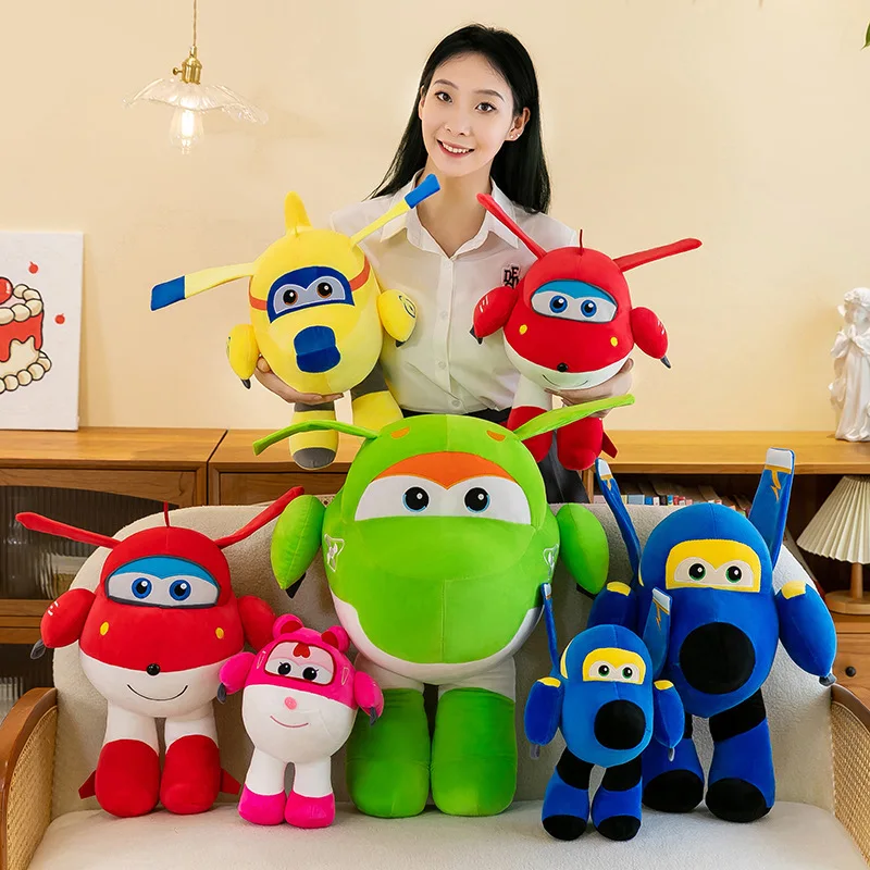 Image of Super Wings Jett Dizzy Plüschtier Weiches Gefülltes Plüschkissen Komfort-Schlafkissen Geburtstagsgeschenk Heimdekoration