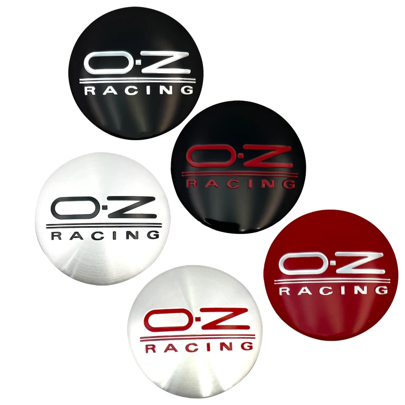 56MM Aluminum O.Z OZ Racing Car Logo Wheel Center Cap Rim Badge Cover Decal Auto Modified Emblem Sticker Accessories