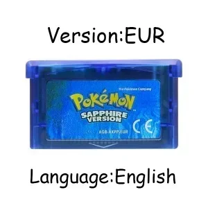 GBA Game Cartridge 32Bit Video Game Console Card Pokemon Emerald FireRed LeafGreen Ruby Sapphire Shiny Label NOE/FRA/ESP Versie