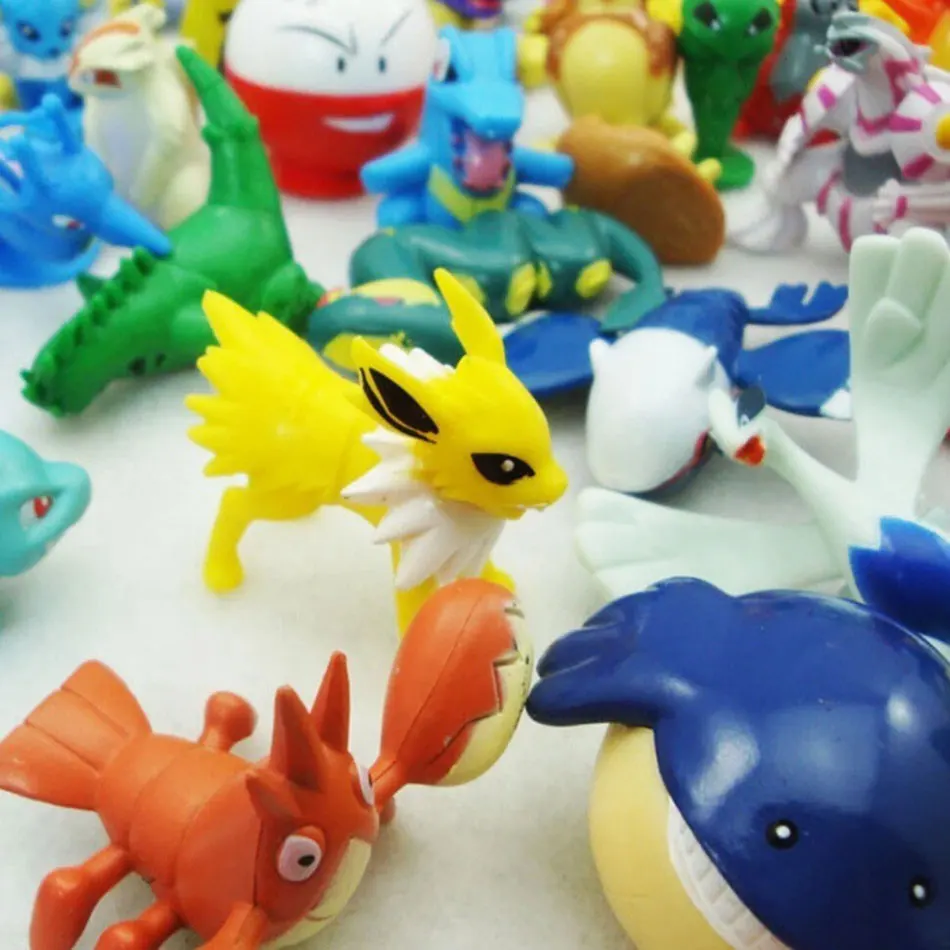 24 pçs pokemon figuras modelo lote em massa comprar estilos diferentes pikachu anime figura bonecas kawaii brinquedos presente aniversário crianças