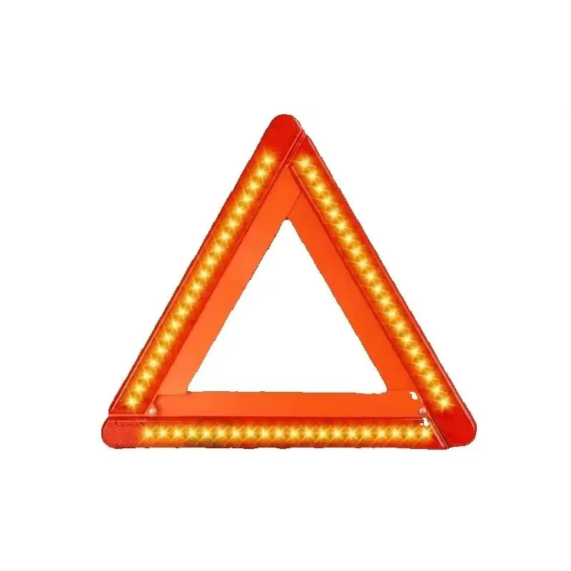 Triangle d'iode LED pliable, sécurité, alarme de sécurité d'urgence, arrêt de danger, panneau de signalisation rouge, trépied de véhicule