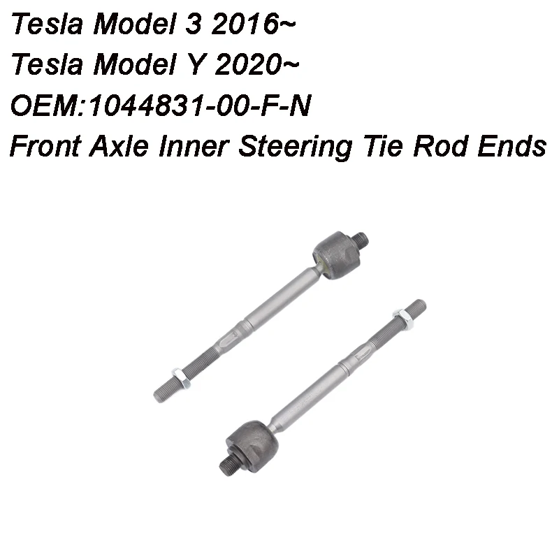 Pair Front Axle Inner Steering Tie Rod Ends Ball Joint For Tesla Model 3 2016~  Model Y 2020~ OEM: 1044831-00-F-N