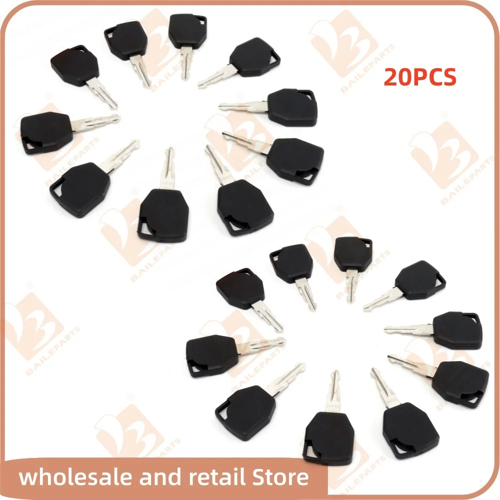 

20PCS 81404 6107891M1 Lgnition Keys For Terex Fermec Backhoes 760 820 860 880 970 980 Engine Switch Keys Spare Parts