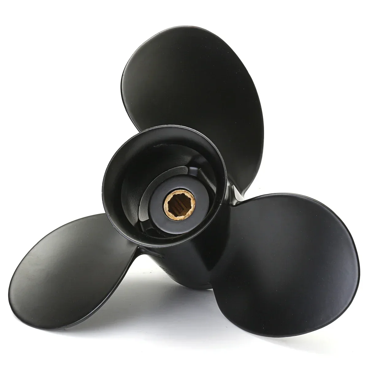 Outboard Propeller For Mercury 6-15HP 9" Marine Propeller 3 Blades 8 Spline Tooth R Rotation Aluminium alloy Black 48-828156A12 view 3