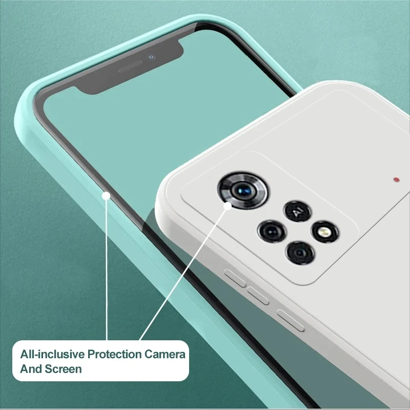 NEW Original Square Liquid Silicone Phone Case For Xiaomi Poco X4 X 4 Pro X4pro Pocox4 Pro 5G F4 GT Full Lens Protection Cover