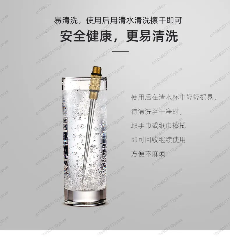 مسواك من التيتانيوم والنحاس، زجاجة مسواك محمولة مع شوكة فواكه، أداة تخييم متعددة الوظائف، أقوى من خيط تنظيف الأسنان #4