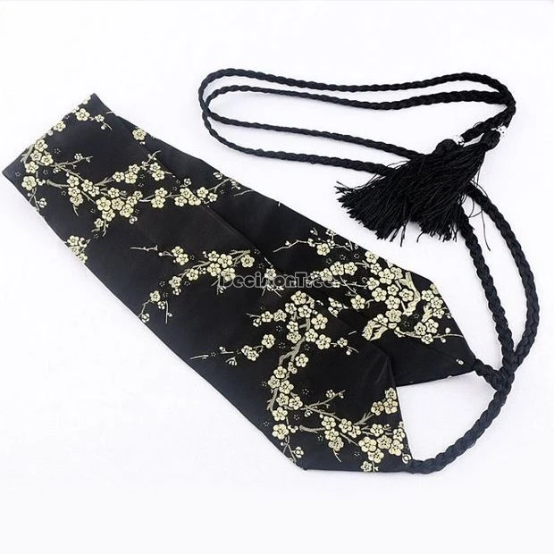 2024 embroidery chinese hanfu decoration retro women fashion tassel waist belt japanese kimono belt daily dress modern belt w729