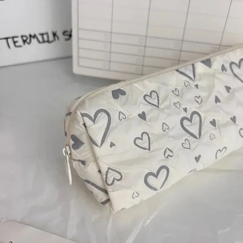 Pencil Case Fashionable Love Pencil Case Large Capacity Stationery Storage Bag Soft Pen Bag Multifunctional Learning Supplies