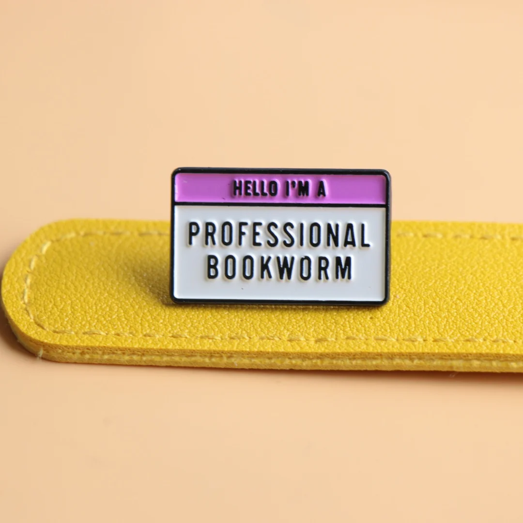 Humorous phrase enamel pin, fashionable accessory for backpacks and clothing, perfect gift.