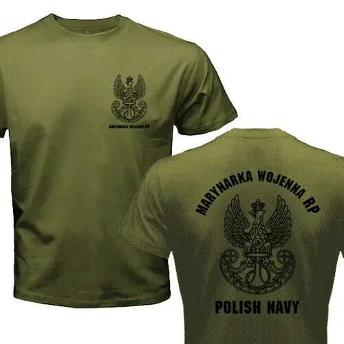 Poland Polish Naval Marynarka Wojenna Rp Armed Forces Military Men T-shirt Short Casual 100% Cotton O-Neck Shirts