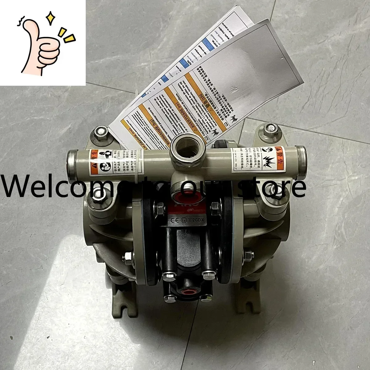 2026 Genuine Ingersoll Rand Pneumatic Diaphragm Pump Non Metallic 1/2 Inch ARO Pneumatic Pump 66605J-344