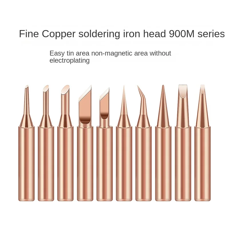 1pcs Soldering Iron Tip Pure Copper 900M-T Soldering Iron Head Set Inside Hot Bare Copper Electric Soldering Iron Welding Head