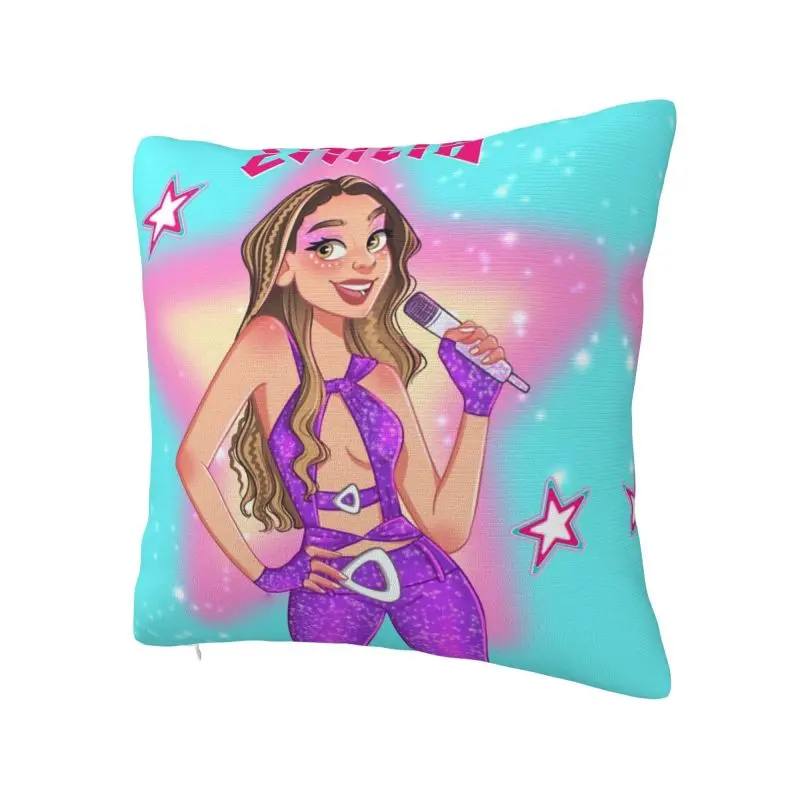 Custom E-Emilia Mernes Cushion Cover Decoration Printing Mp3 Singer Poster Throw Pillow Case for Sofa Double Side