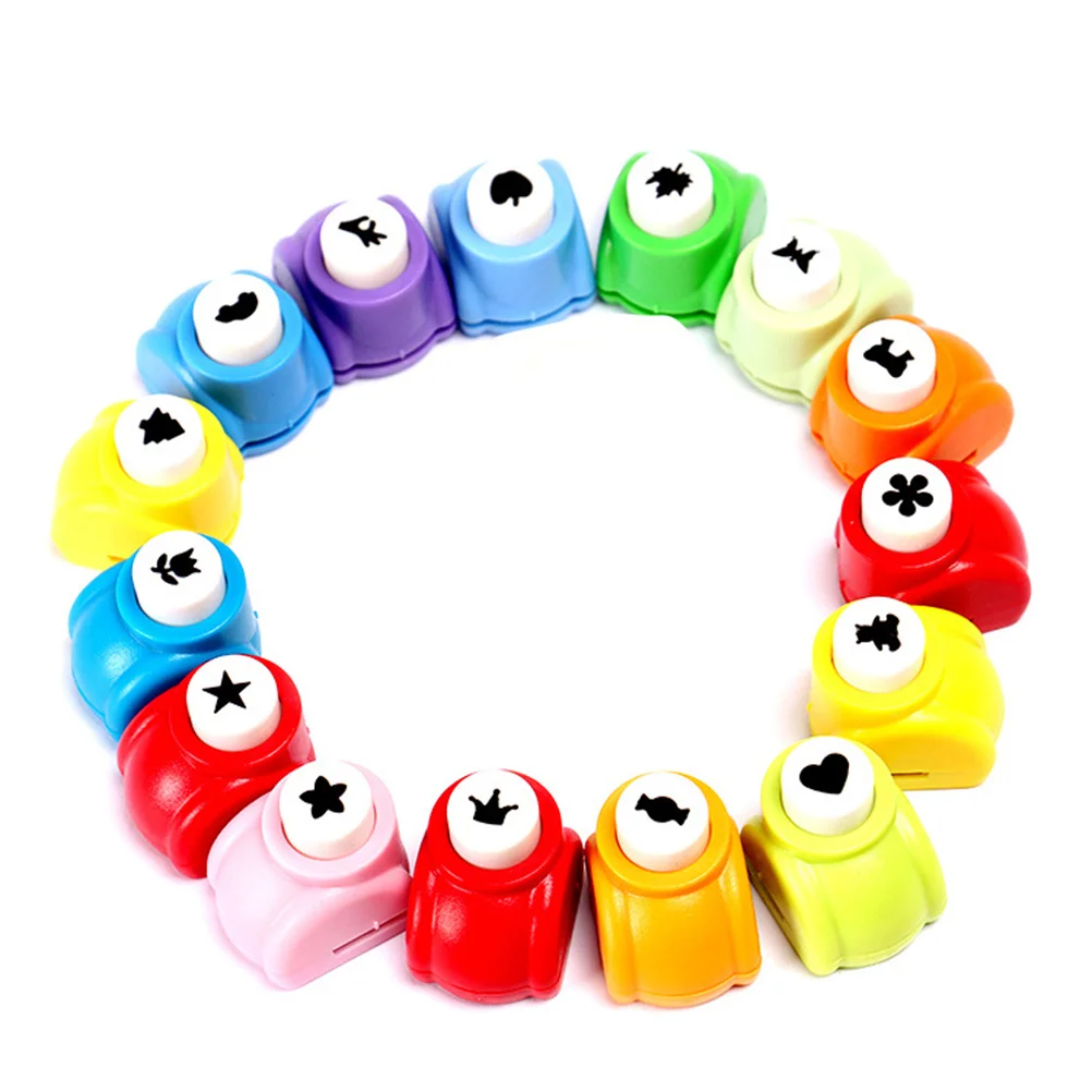 6pcs Embossed Craft Punch Mini Manual Paper Cutter For Scrapbooking Diy Album Decorative Hole Puncher Tools Crafts