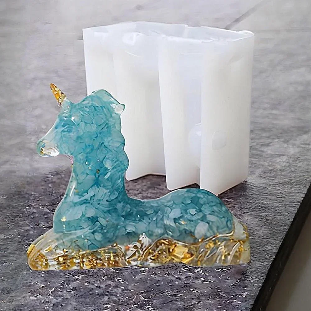 

3D Silicone Unicorn Resin Casting Mold Epoxy DIY Crafts Handmade Decorations Soap Candle Making Supplies