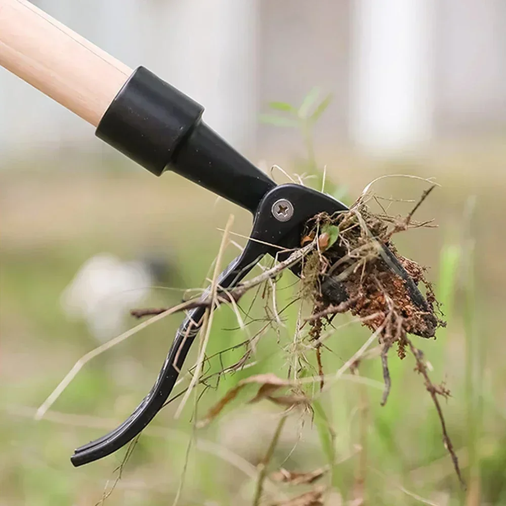 2pcStand Up Weed Puller Tool, 4 Claw Steel Head Weeding Head, Easily Remove Weeds Without Bending, Root Remover Tool for Lawn