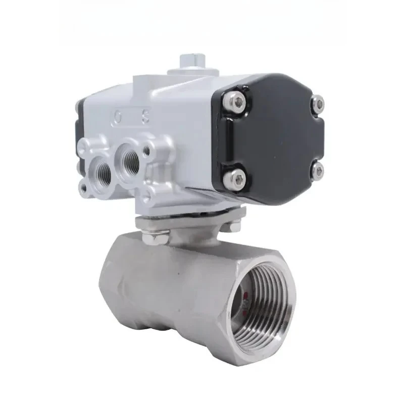 KITZ C-UTE 1/2inch DN15 DN20 DN25 Double Action  Pneumatic Actuators pn10 Stainless Steel Ball Valves Threaded for Gas