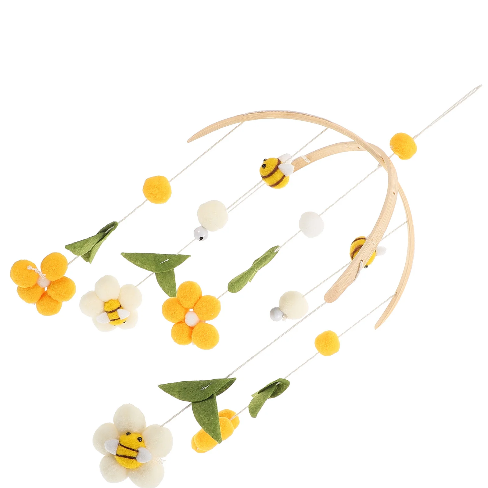 سرير أطفال على شكل زهرة نحل العسل، سرير خشبي متنقل، خفيف الوزن، ديكور معلق لغرفة الأطفال، زينة بجانب السرير للفتيات