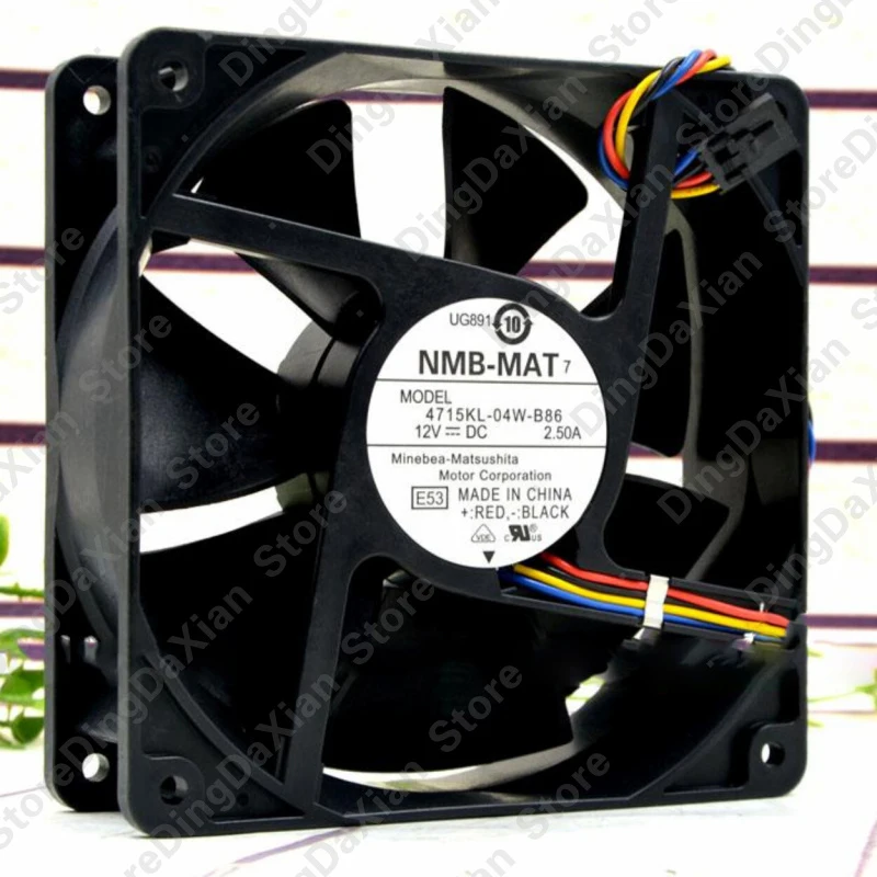 X Для NMB 4715KL-04W-B86 |   12В 2.50А |   12 см |   Вентилятор охлаждения с высоким объемом воздушного потока PWM для Antminer S7, 1 шт.