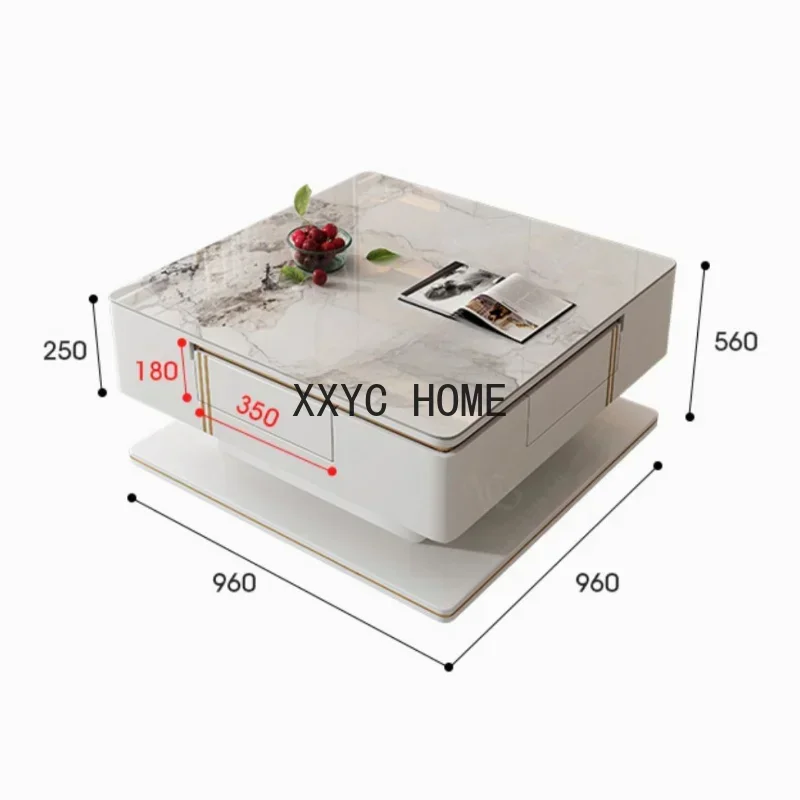 Electric Mahjong Table Coffee Table Three-Purpose Automatic Light Luxury Stone Plate Mute Chess Table