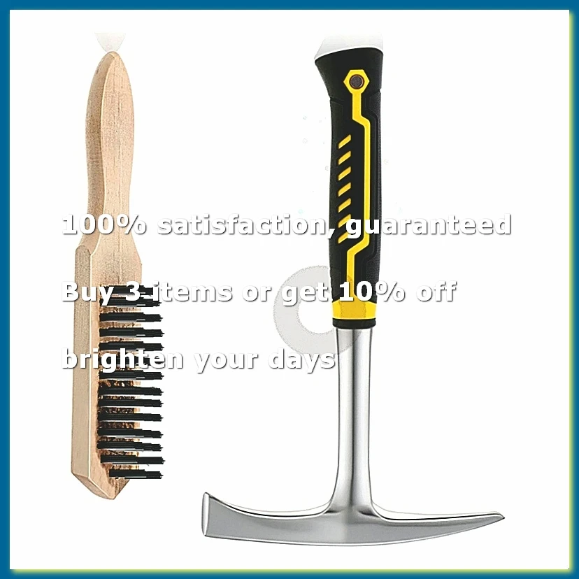 Welding Chipping Hammer and Wire Brush, Heavy Duty Steel Slag Hammer with Wire Brush Slag Removal Tool for Welders