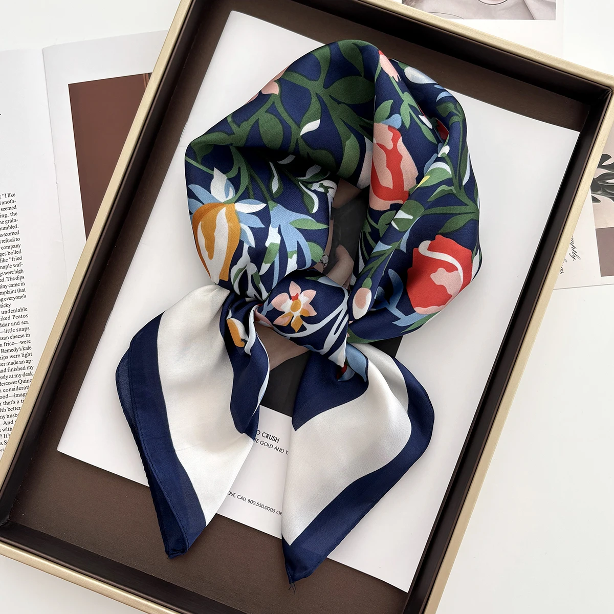 1PC Luxus Quadrat Schal Für Frauen 70*70cm Strand Schal Mode Dame Haar Kopf Bandana Wraps Weibliche halstuch Hijab Schal – Detail 8